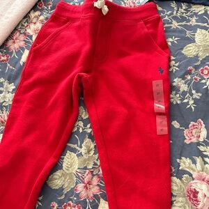 Kids red sweats.. NWT. Matching top listed